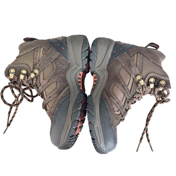 L.L. Bean Kids Waterproof Hiking Boots Size 1 Brown Lace Up Outdoors - Picture 8 of 10